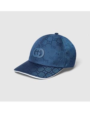 Gucci Baseballkappe Aus Gg Nylon, Größe - Blau
