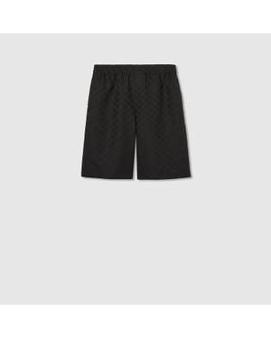 Gucci Shorts Aus Gg Canvas Aus Leinenmischung, Grösse - Schwarz