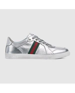 Gucci Sneaker Bassa Stretch Donna, Taglia - Metallizzato