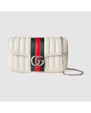 Gucci Jetset Gg Marmont Small Shoulder Bag, Leather - Red