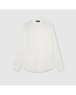 Gucci Silk Crêpe De Chine Shirt, Size 15 - White