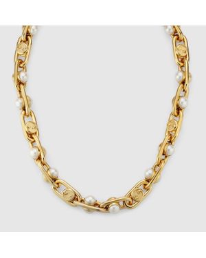 Gucci Necklace With Mobile Pearls - Metallic