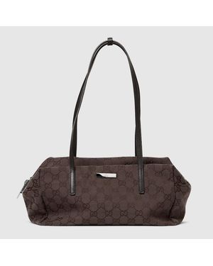 Gucci Mittelgroße Melrose Boston-Tasche - Braun