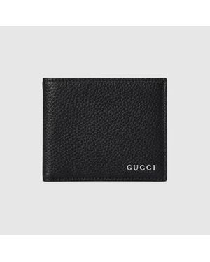 Gucci Portafoglio Bi-Fold Con Logo - Nero