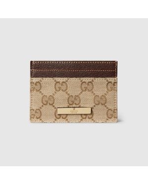 Gucci Card Case With Plaque - Metallic