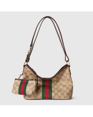 Gucci Borsa A Spalla Con Nastro Web Misura Media - Neutro