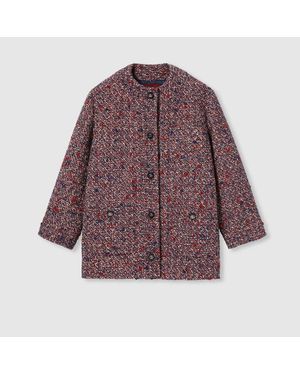 Gucci Jacke Aus Wollbouclé, Größe - Lila