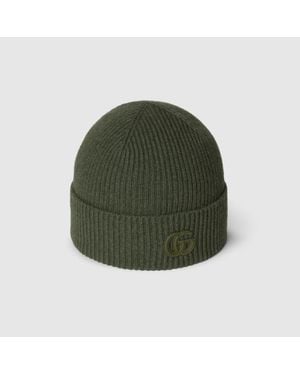 Gucci Gorro De Cashmere Con Parche, Talla - Verde