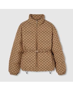 Gucci Gg Canvas Bomber Jacket - Brown