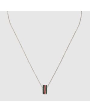Gucci Collana Con Catena A Pendente E Incrocio Gg - Metallizzato