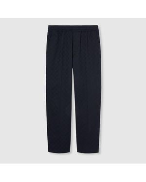 Gucci Gg Cottton Gabardine Pant - Blue