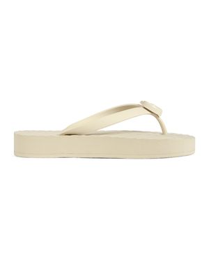 Gucci Chevron Thong Sandal - White