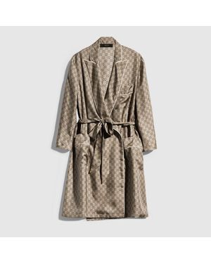 Gucci Printed Silk Twill Shirt - Brown