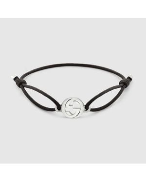 Gucci Pulsera De Cordón Interlocking - Metálico