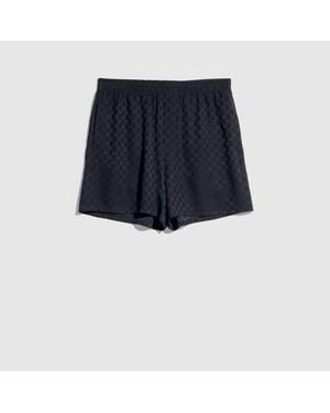 Gucci Gg Silk Jacquard Shorts - Blue