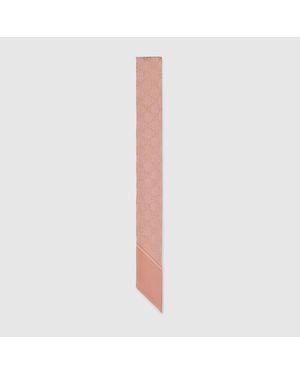 Gucci Cinta De Seda Estampada - Blanco