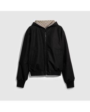 Gucci Reversible Cotton Canvas Zip Jacket - Black