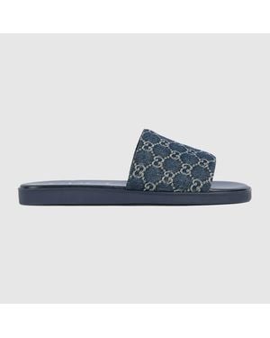 Gucci Mules Pour Homme, Taille - Bleu