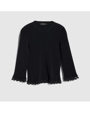 Gucci Fine Matte Viscose Rib Top, Size S, Ready-To-Wear - Black