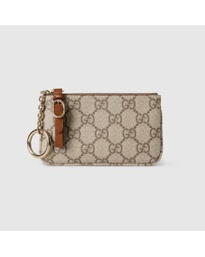Gucci GG Emblem Canvas Keycase - Natural
