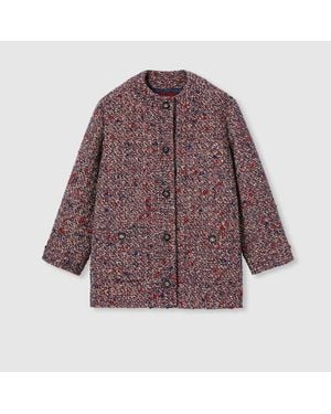 Gucci Wool Bouclé Jacket - Purple