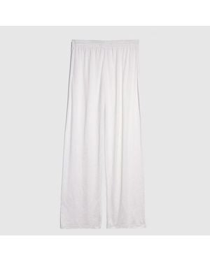Gucci Light Silk Jersey Sportswear Trousers, Size M, Ready-To-Wear - White