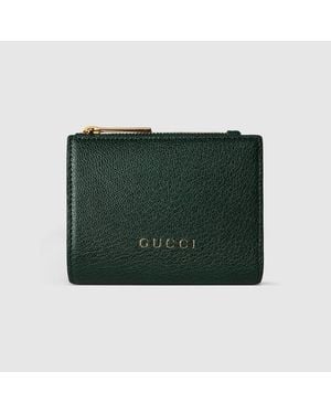 Gucci Small Wallet With Lettering - Green