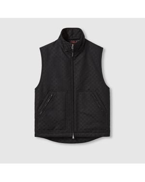 Gucci Gg Cotton Ripstop Gilet - Black