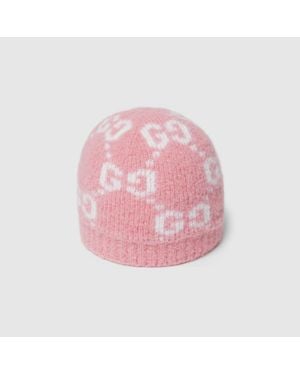 Gucci Gg Alpaca Blend Hat - Pink