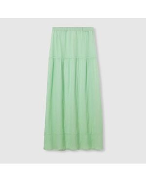 Gucci Silk Chiffon Creponne Skirt, Ready-To-Wear - Green