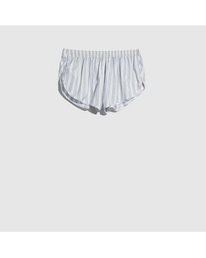Gucci Short De Jacquard De Seda Baiadera Con G Interlocking, Talla - Blanco