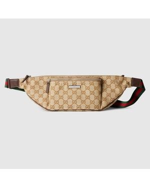 Gucci Flatpack Large Belt Bag, Gg Canvas - Natural