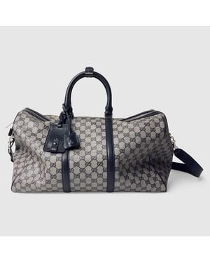 Gucci Essence Classic Medium Duffle Bag, Gg Canvas - Black