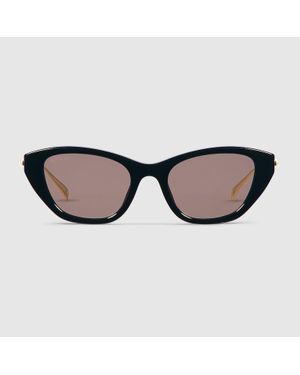 Gucci Lunettes De Soleil À Monture Œil-De-Chat - Marron