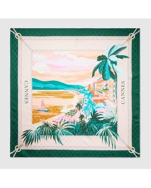 Gucci Printed Silk Carré - Green