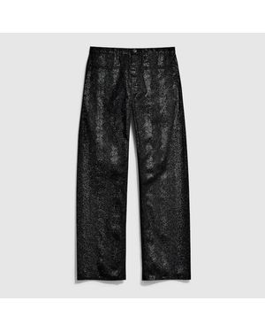 Gucci Printed Cotton Denim Trousers - Black