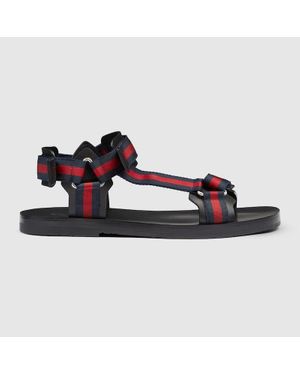 Gucci Web Strapped Sandals in Black for Men Lyst UK