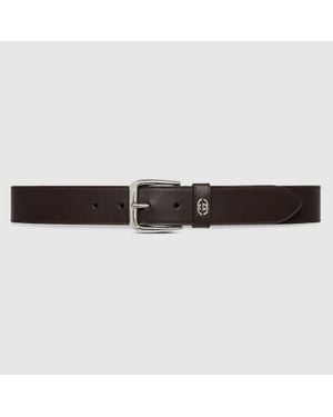 Gucci Cintura Con Dettaglio Incrocio Gg, Taglia 105 - Nero