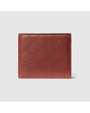 Gucci Aria Bi-Fold Wallet, Leather - Red