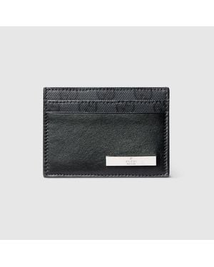 Gucci Porte-Cartes Avec Étiquette En Métal - Noir