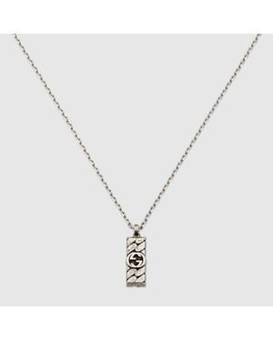 Gucci Interlocking Pendant Necklace - Metallic