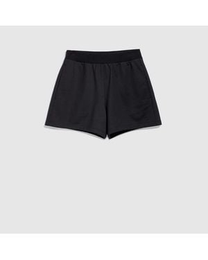 Gucci Cotton Silk Jersey Shorts With Embroidery - Black