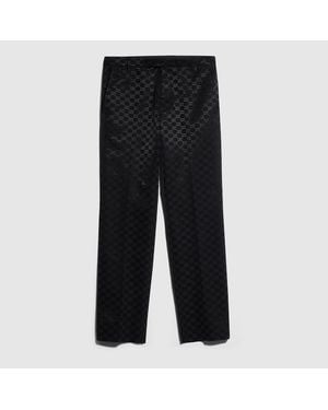 Gucci Gg Light Faille Trousers - Black
