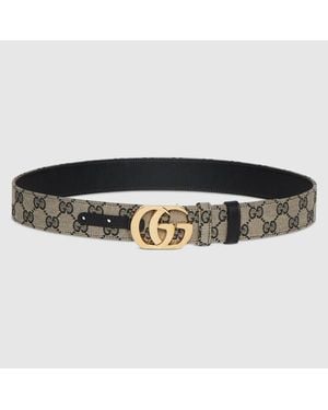 Gucci Reversible Cut Gg Marmont Belt, Taille 100 - Schwarz