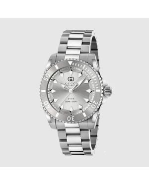 Gucci Dive Watch, 40Mm, Steel - Metallic