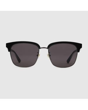 Gucci Rectangular Frame Sunglasses - Brown