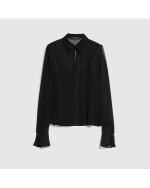 Gucci Light Silk Georgette Shirt - Black