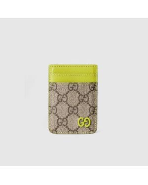 Gucci Bi-colour Magnetic Card Case - Yellow