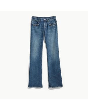 Gucci Stretch Cotton Denim With Horsebit - Blue