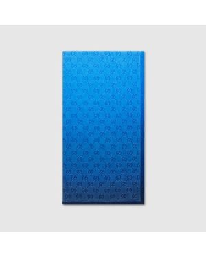 Gucci Strandtuch Aus Gg Frottee - Blau